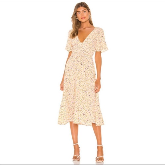 Free People In Full Bloom Smocked Maxi Dress - Picture 1 of 15